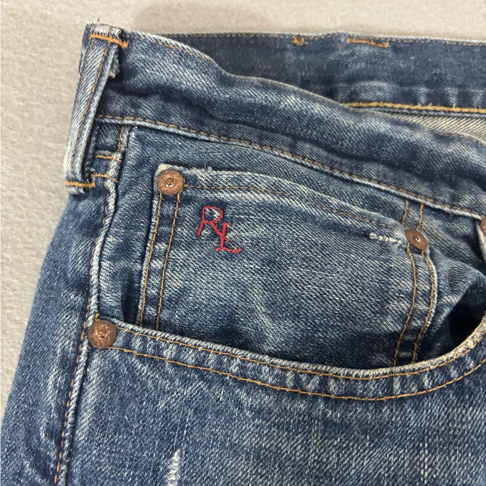 Polo Ralph Lauren RL Embroidered Jeans Mens 40x32 Classic Fit Denim - Picture 2 of 12